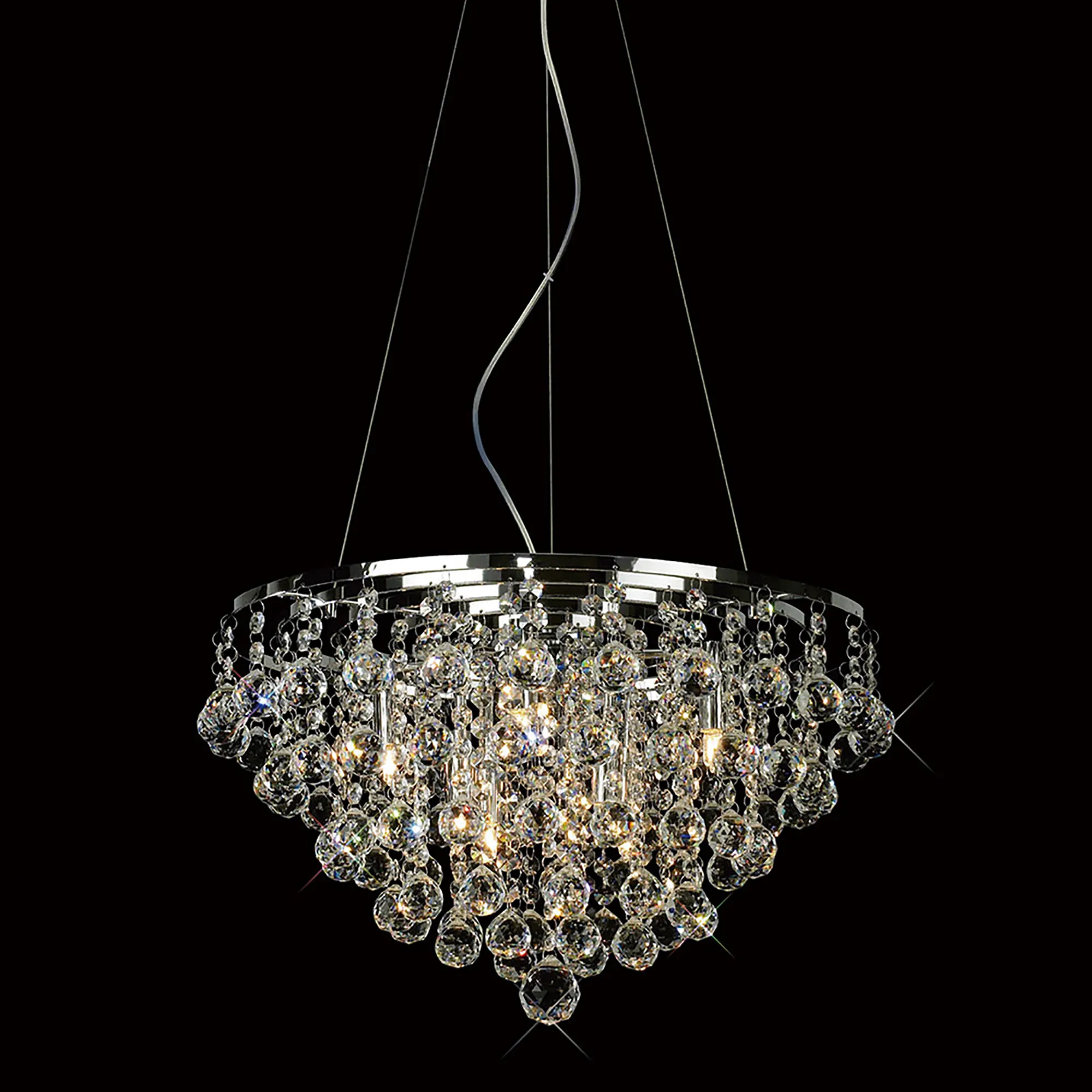 IL30015  Atla Crystal Pendant 8 Light